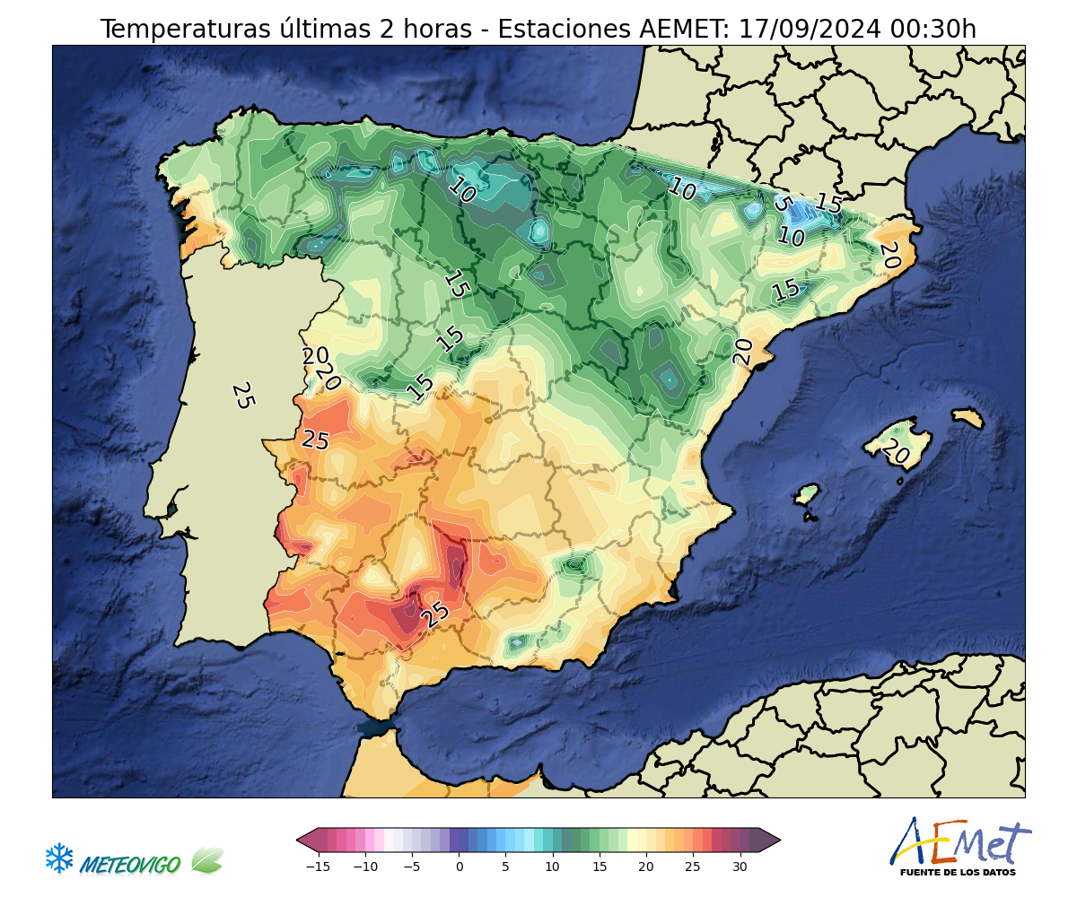 Mapa de temperaturas